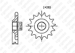 Pignon Peugeot 50 Xplc 94-96