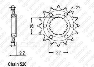 Pignon Kawasaki Kx-f 250 06-