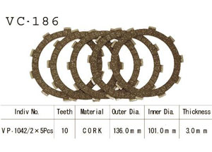 Kit Disques d'Embrayage Garnis Mtx125 Rw 1983/1990