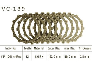Kit Disques d'Embrayage Garnis Vt1100 C Shadow 1995/2001