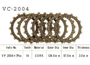 Kit Disques d'Embrayage Garnis Cross Yz 125 1988/1990