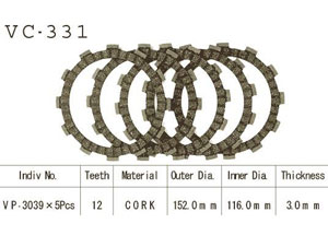 Kit Disques d'Embrayage Garnis Rm 250 1983/1985