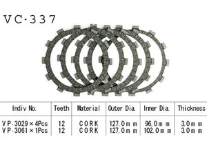 Kit Disques d'Embrayage Garnis Ts 125 Er/X 1978/1981