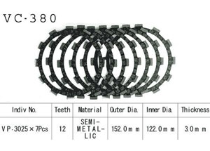 Kit Disques d'Embrayage Garnis Rgv 250 1989/1990