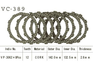 Kit Disques d'Embrayage Garnis Cross Rm 125 1992/2003