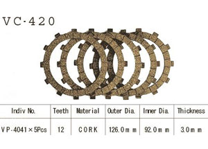 Kit Disques d'Embrayage Garnis Ke125 A 76-83