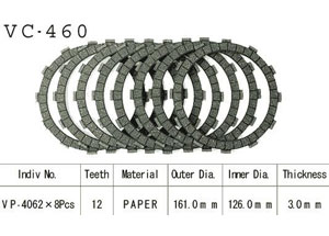 Kit Disques d'Embrayage Garnis Zx750 Turbo 1984/1985