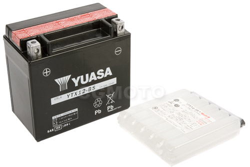 BATTERIE YUASA MOTO YTX12-BS SANS ENTRETIEN 12V 10AH